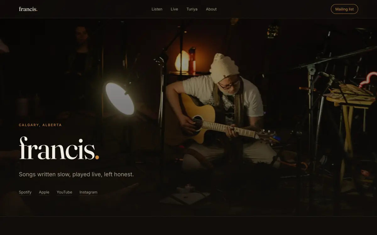 Musician website