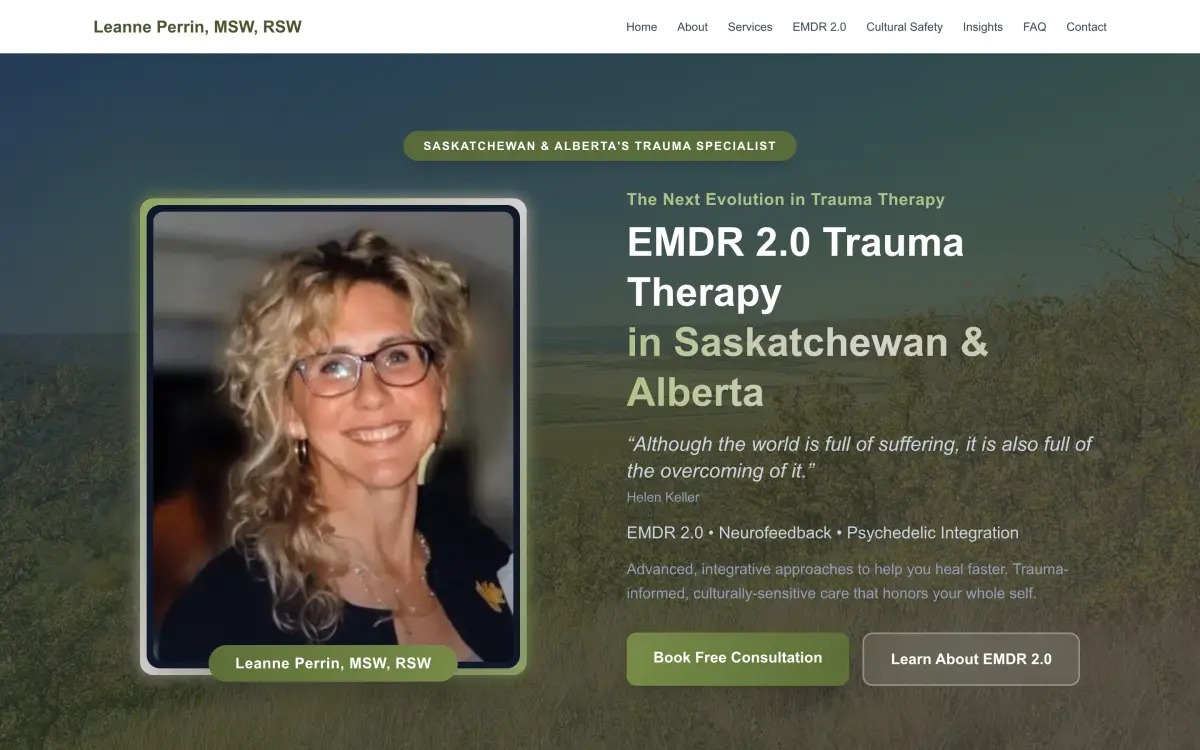 Therapy practice website